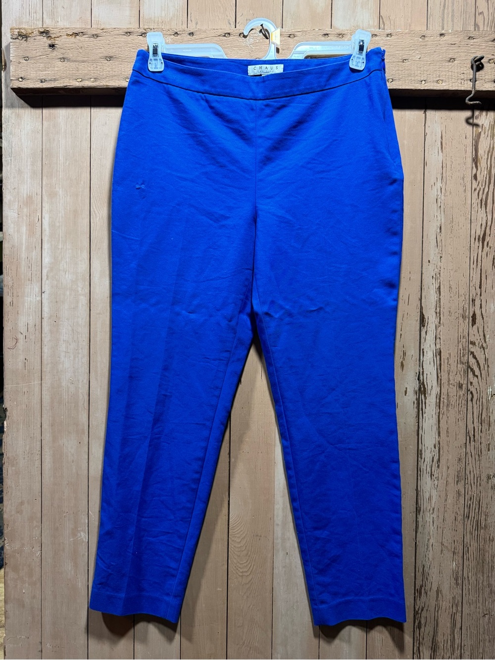 Chaus Bright Royal Blue Cropped Pull-On Pants